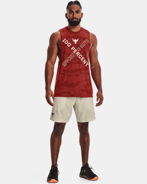 เสื้อกล้าม Project Rock 100 Percent สำหรับผู้ชาย, Red, pdpMainDesktop image number 2